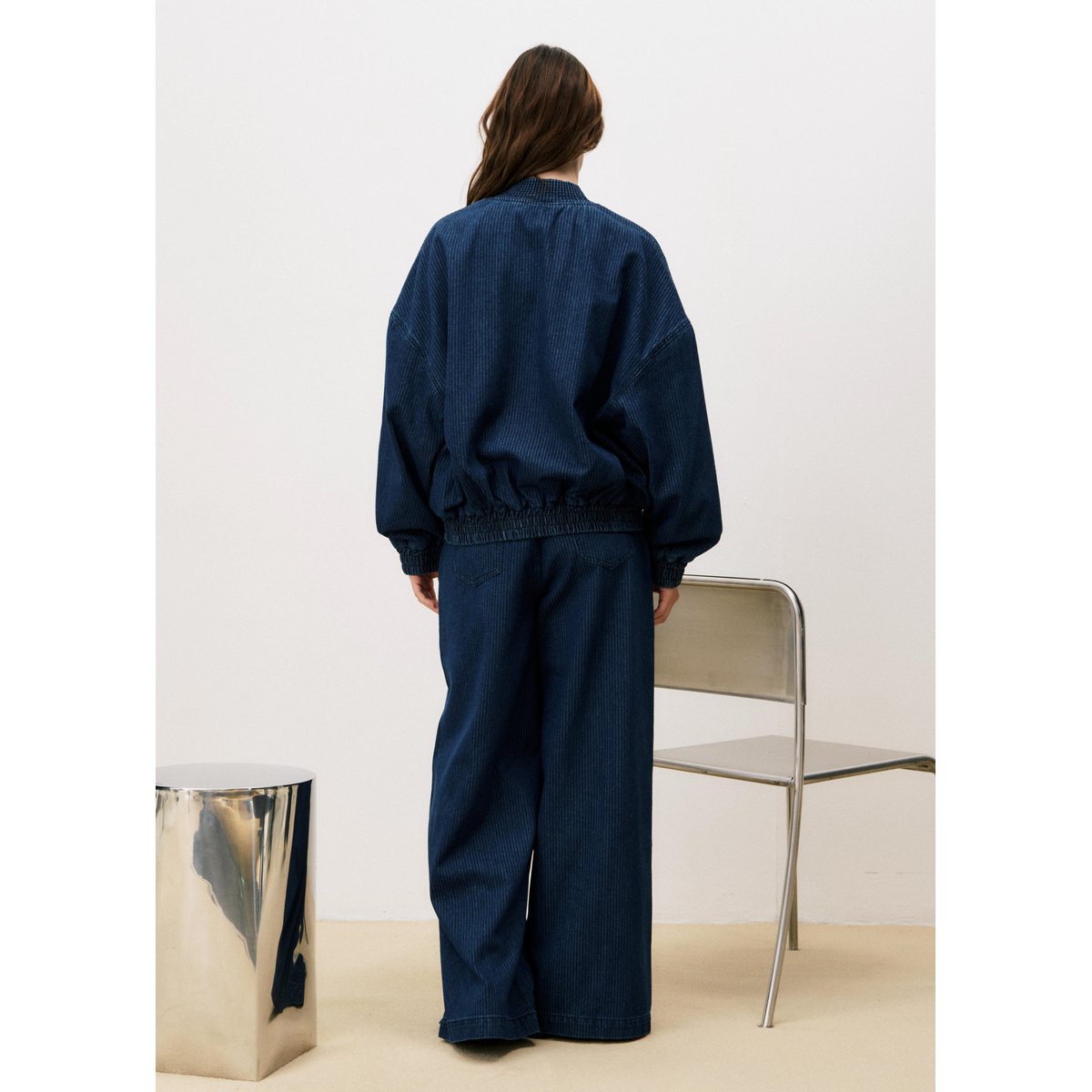 Bomber en coton GLORIA bleu jean, FRNCH
