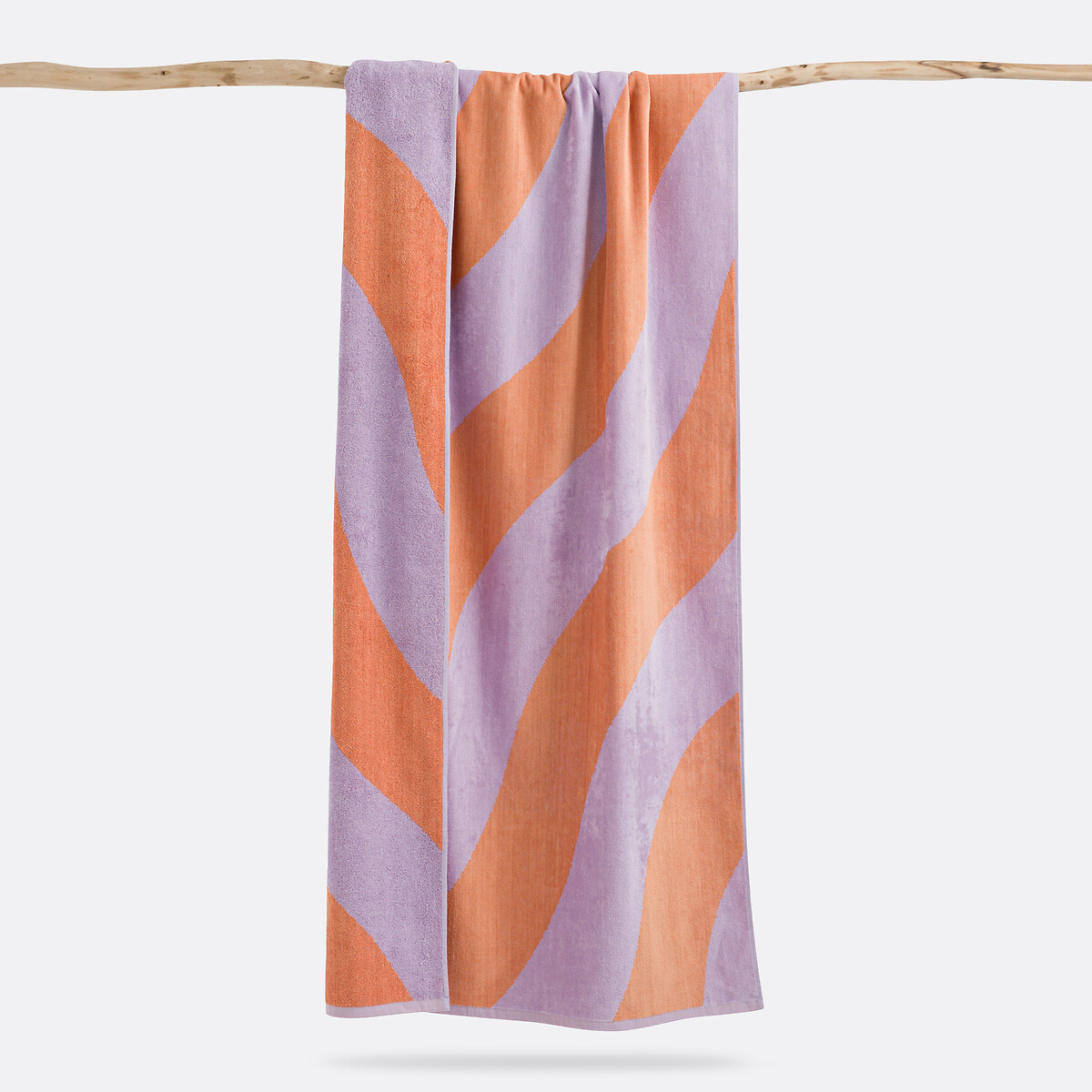 Scénario Vague Velour Beach Towel lilac/apricot, LA REDOUTE INTERIEURS