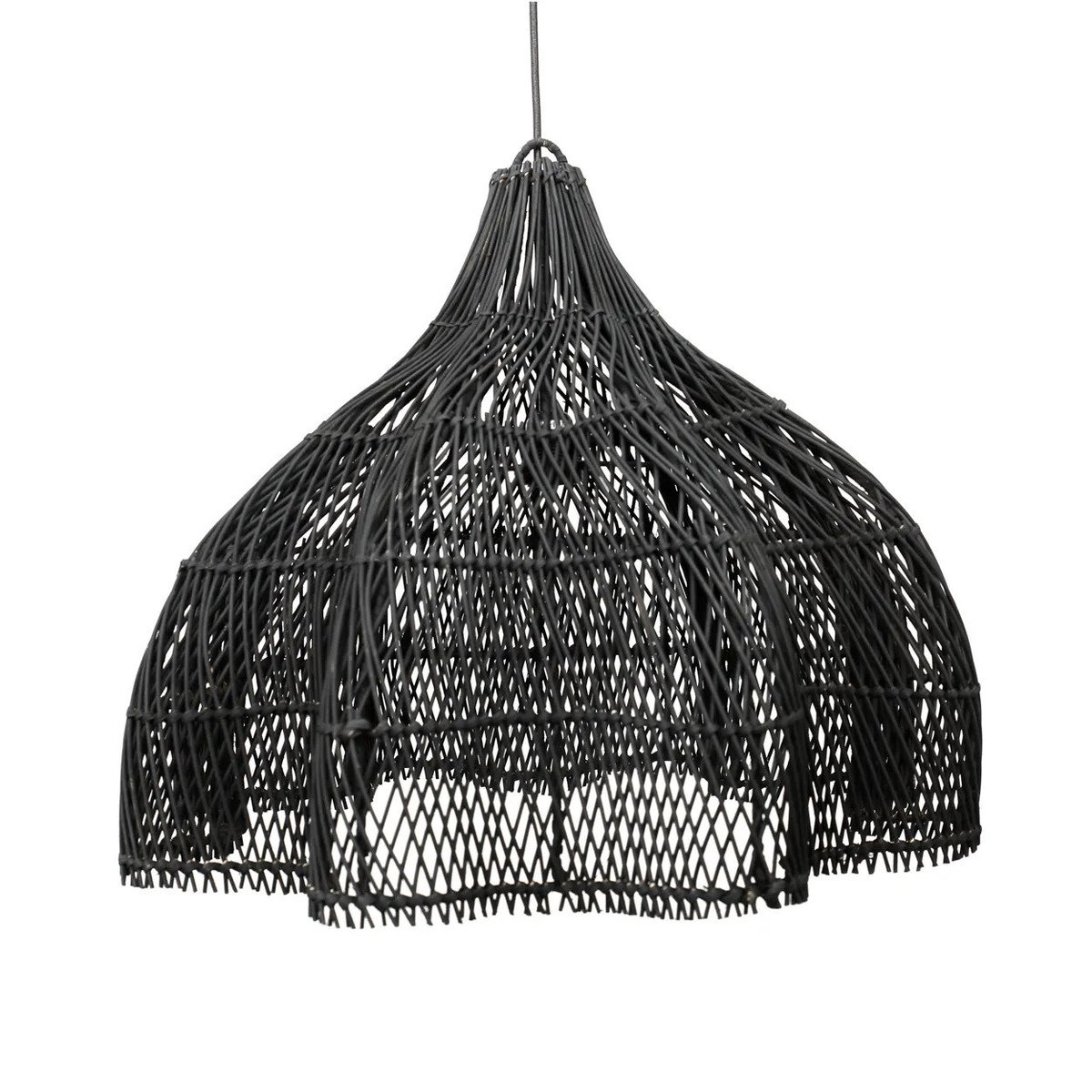 Suspension en rotin WHIPPED noir, BAZAR BIZAR
