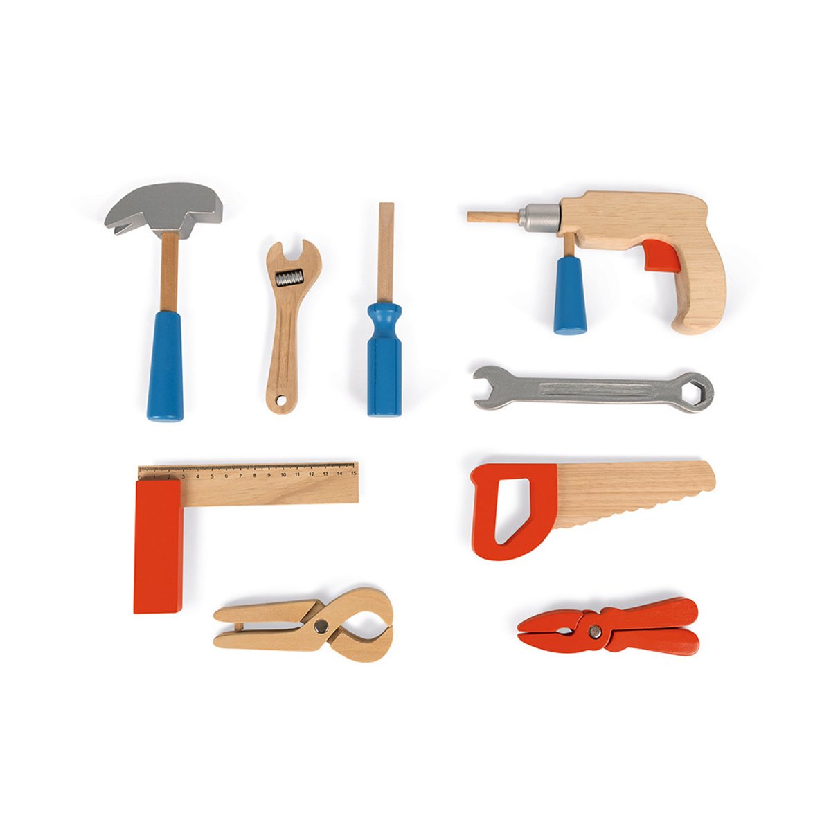 Boite À Outils Brico'kids, 9 Pièces multicolore, JANOD