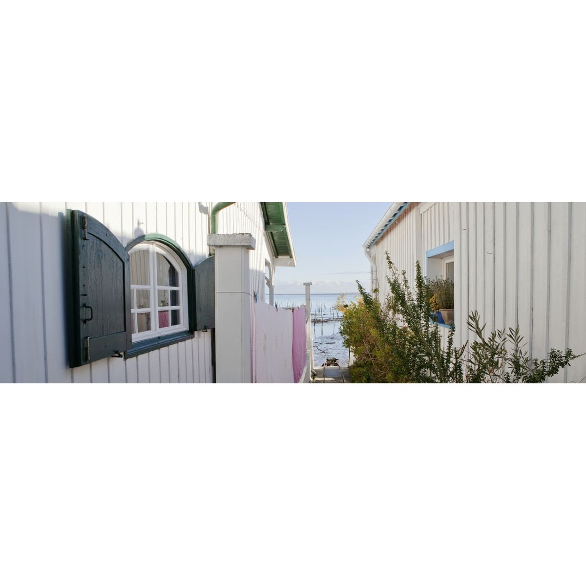 Tableau Mural Bassin Vue Cabanes MER tableaux sur toile-blanc, CEANOTHE