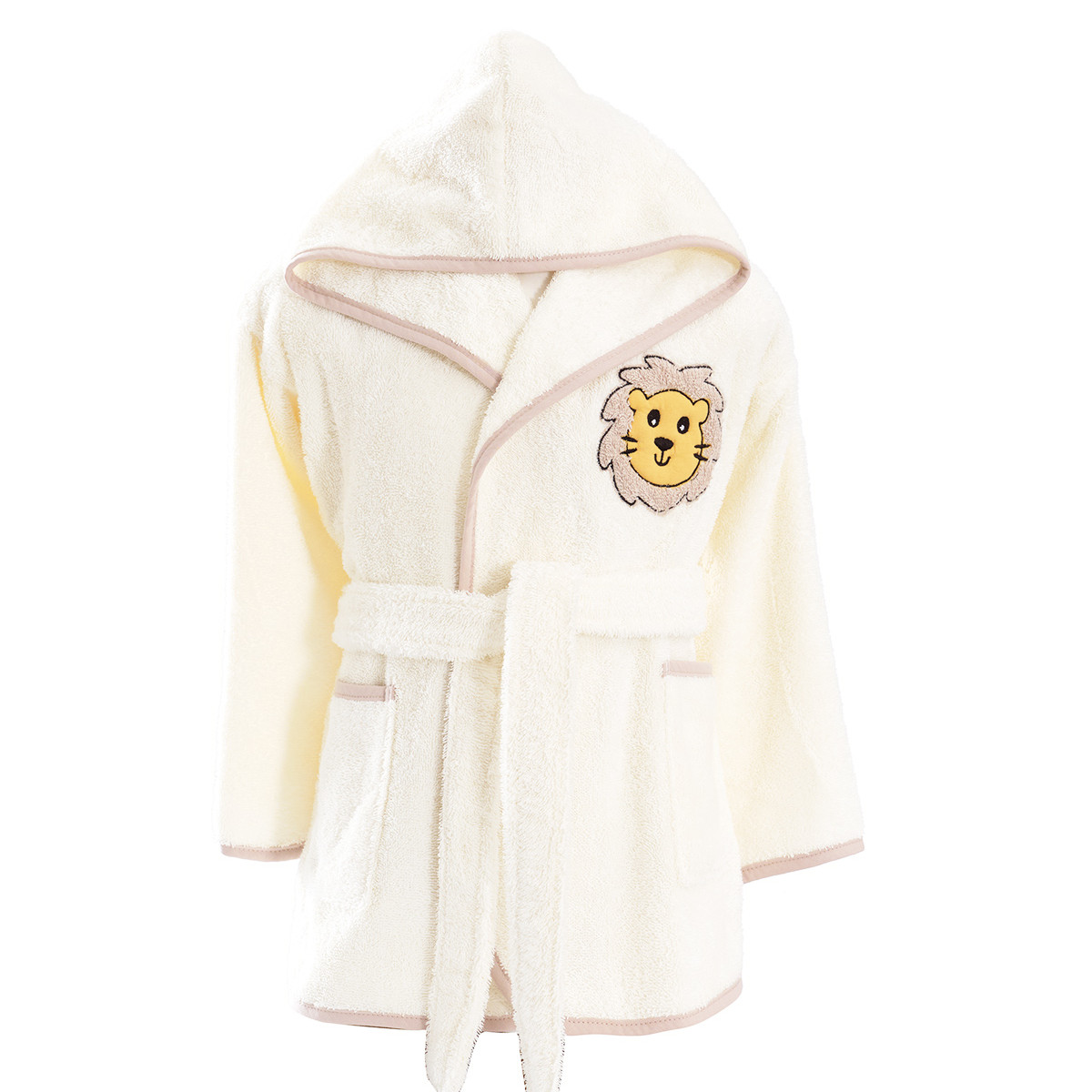 Peignoir de bain enfant THEO LE LION ecru, SENSEI MAISON