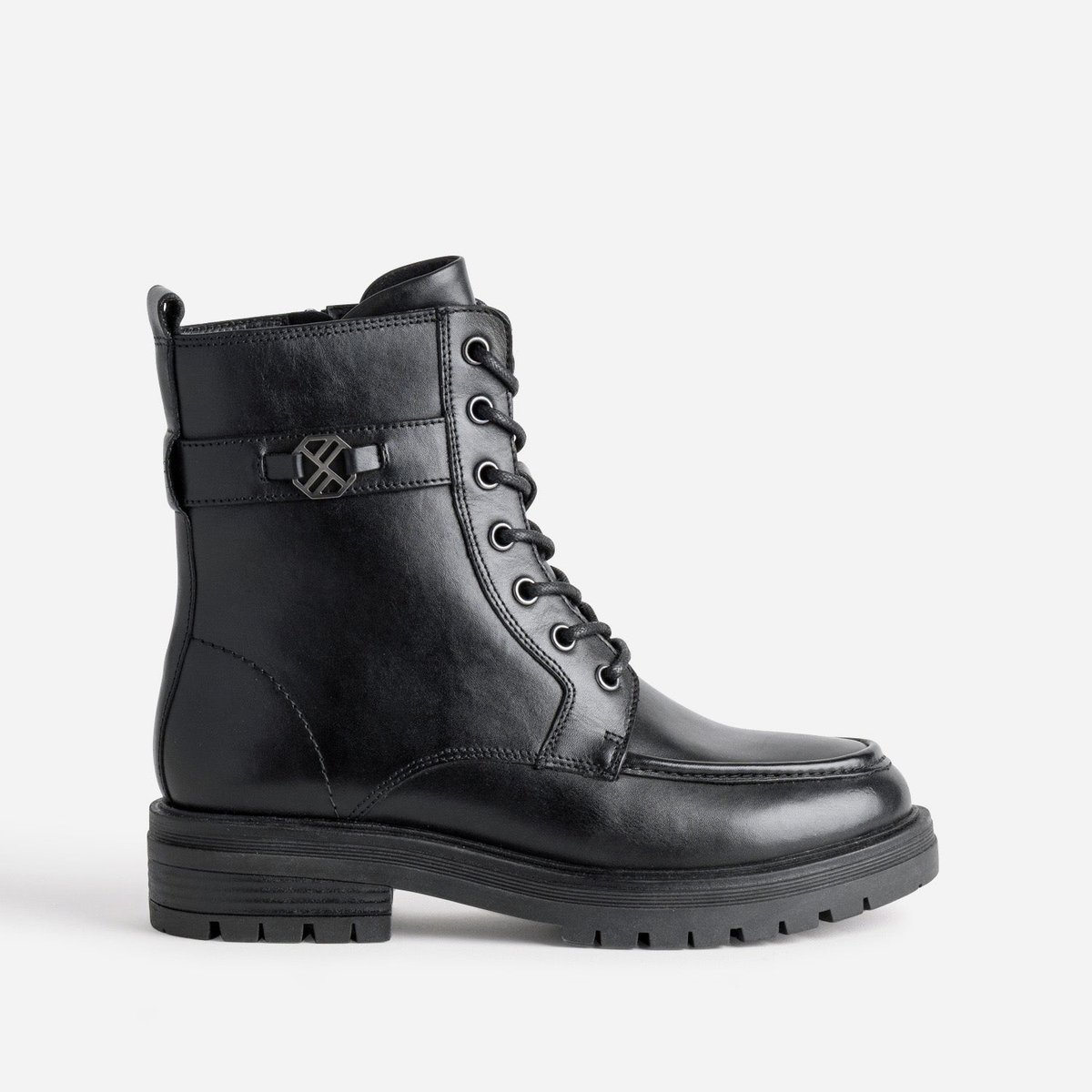 Boots en cuir LENDAYA noir, TEXTO