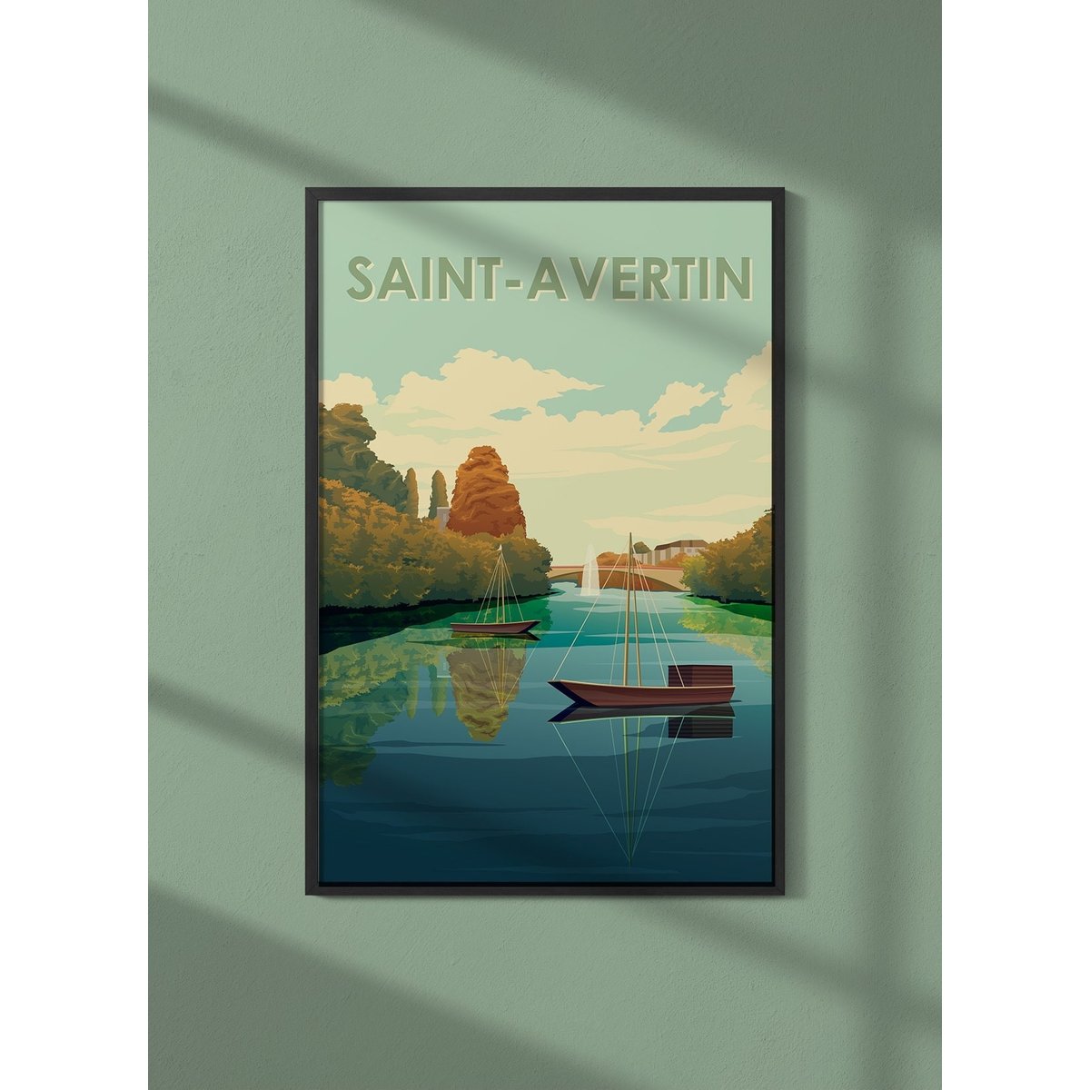 Affiche ville Saint-Avertin blanc, L'AFFICHERIE