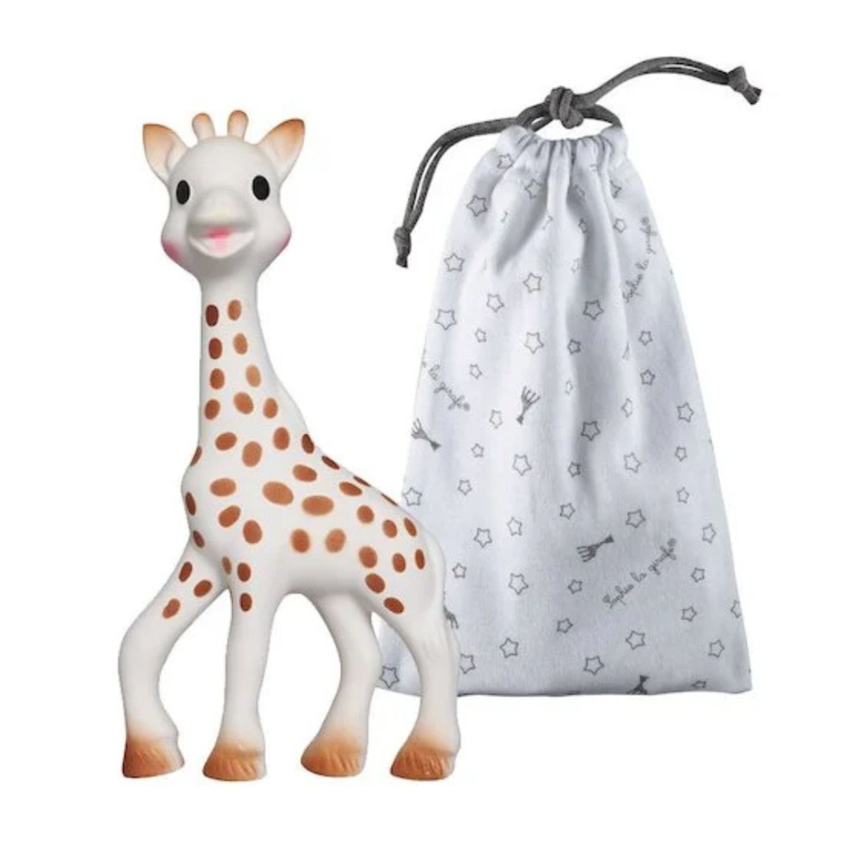 Sophie la girafe et sa pochette de rangement beige, VULLI