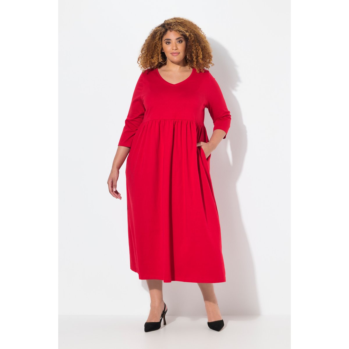 Robe en jersey avec poches, couture empire salsa, ULLA POPKEN