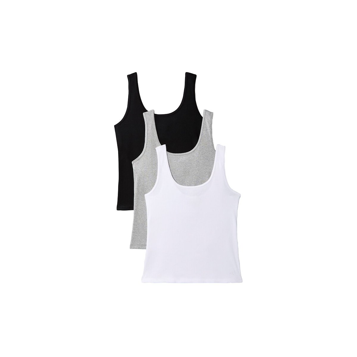 Confezione da 3 top nero + bianco + grigio, CALVIN KLEIN UNDERWEAR