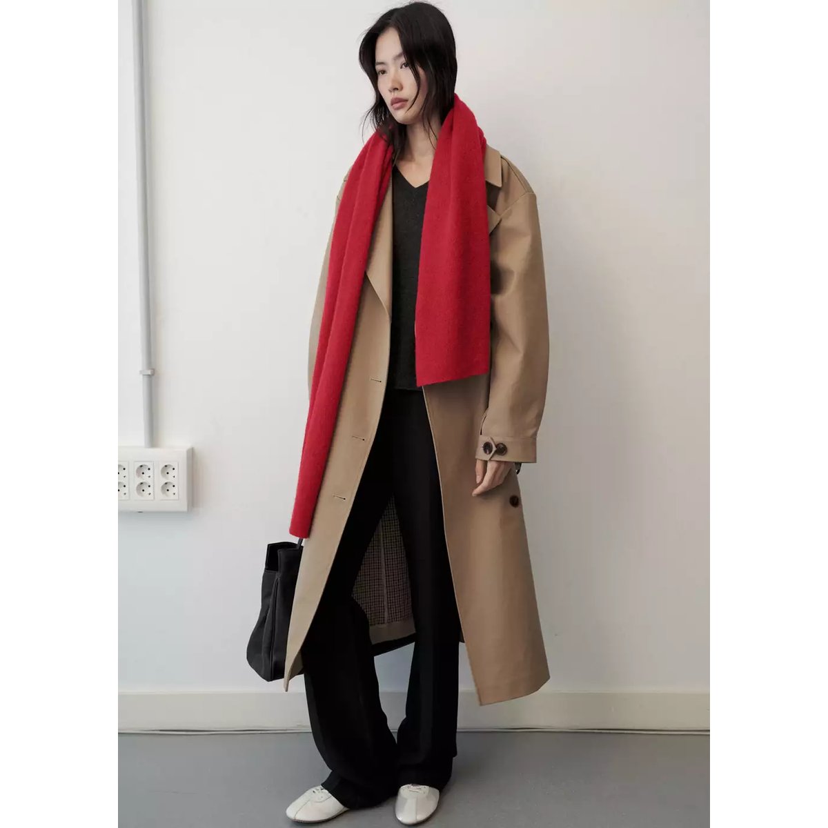 Écharpe perla rouge, MANGO