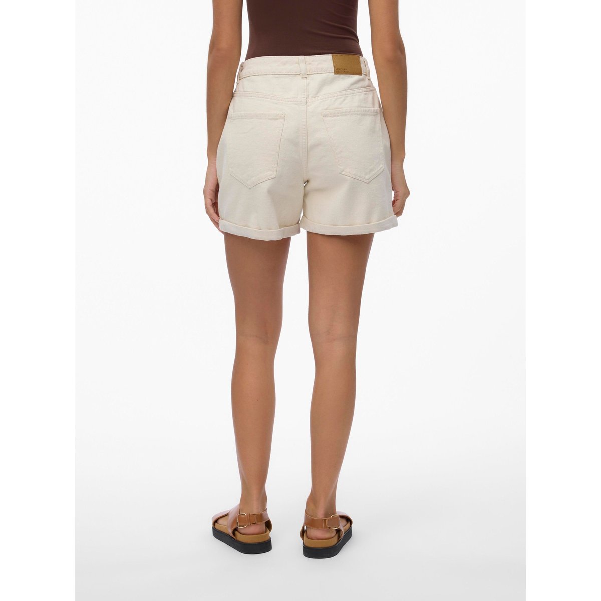 Short loose, taille haute ecru, VERO MODA