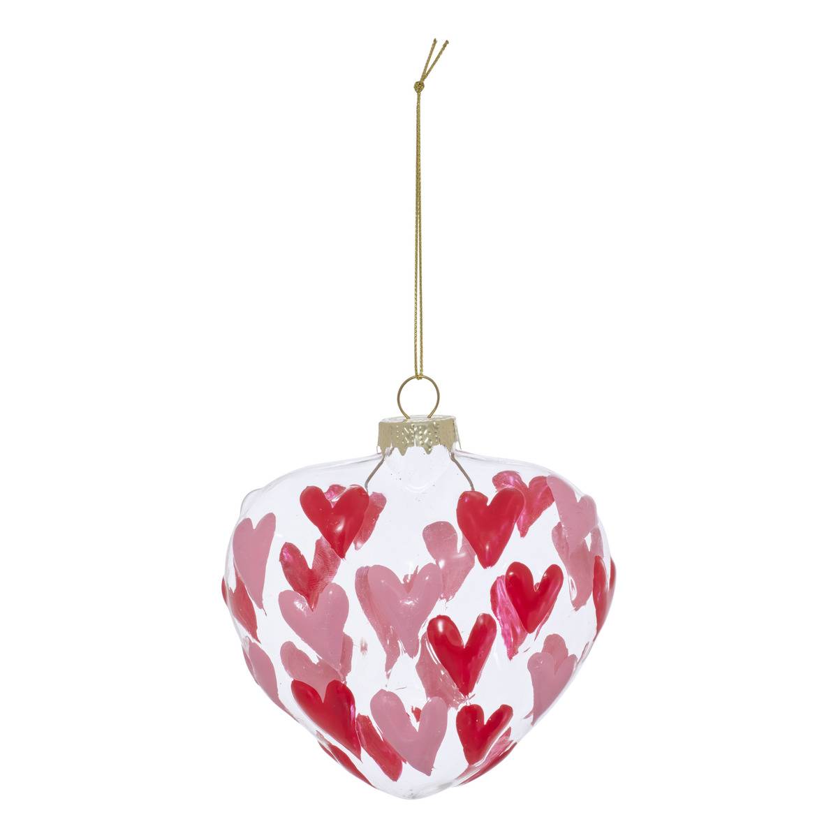 SDN VERRE COEUR RG ROSE 10CM rose antique, ATMOSPHERA