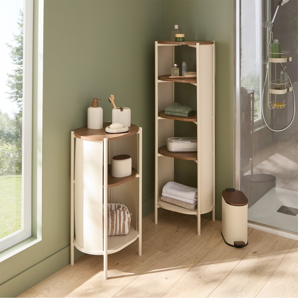 Étagère de salle de bain rectangulaire ARGILEO blanc, 5FIVE SIMPLY SMART