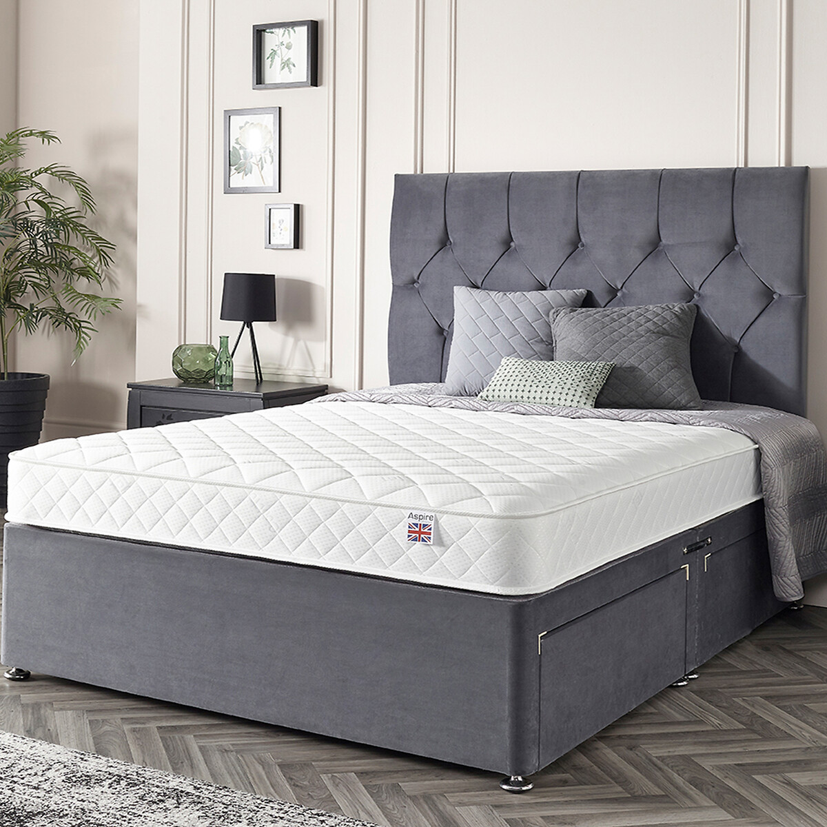 Double Comfort Eco Foam Free Mattress white, ASPIRE