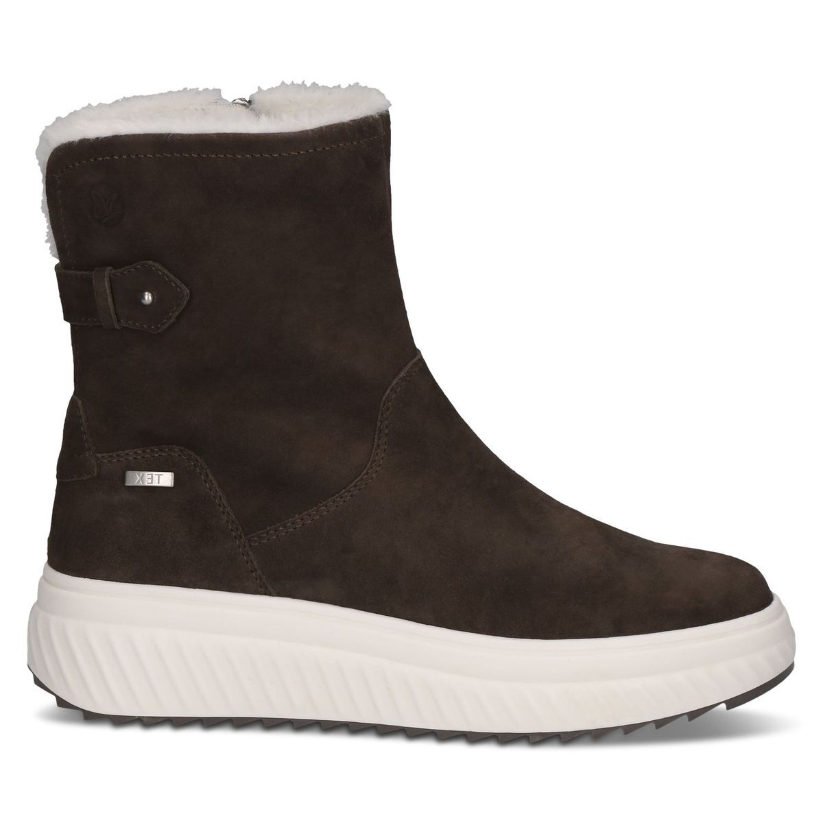 Bottine en cuir gris graphite, CAPRICE