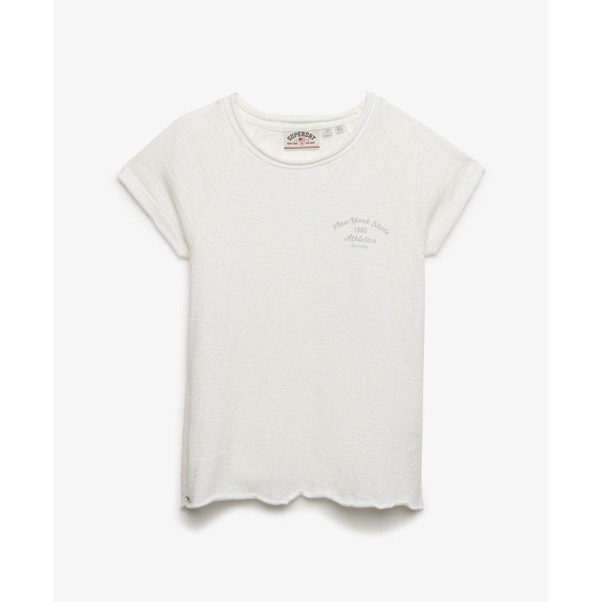 T-shirt Graphique Slub Athletic Essentials blanc cassé, SUPERDRY