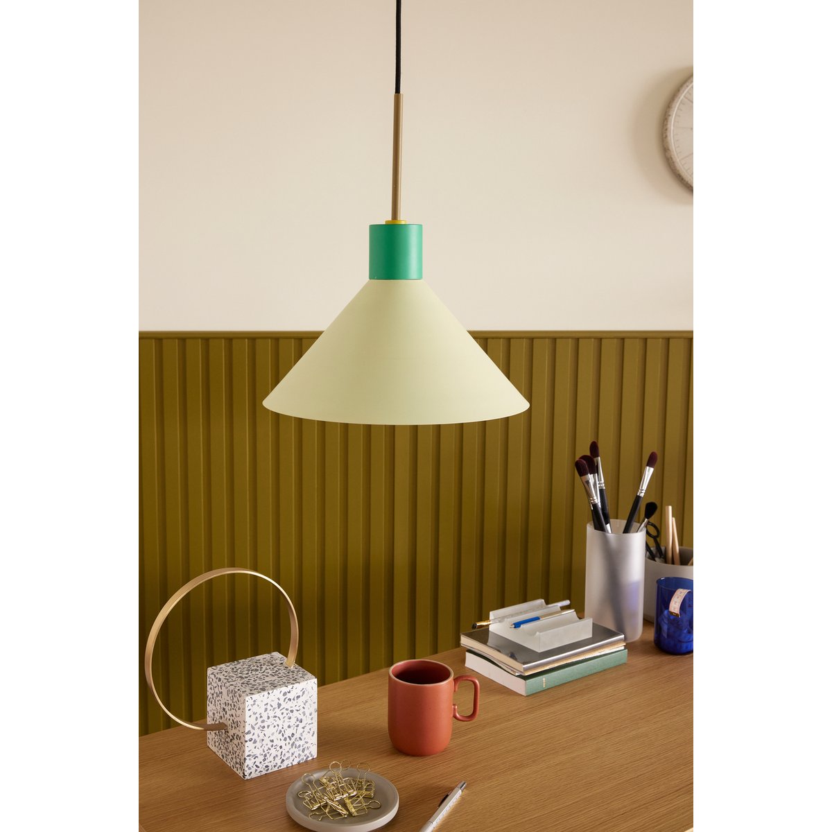 Suspension Design Métal Amber vert, HUBSCH
