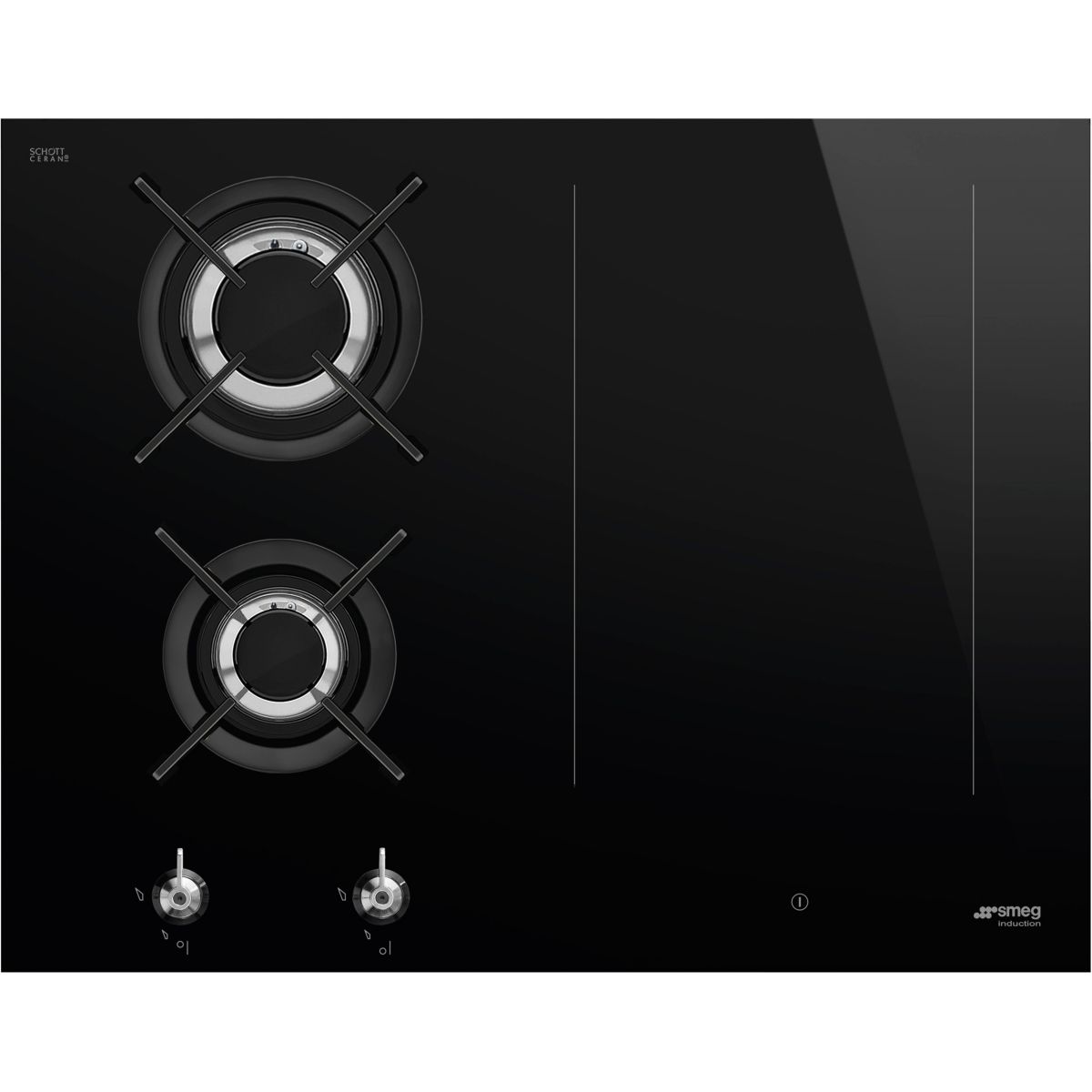 Plaque mixte induction gaz PM3643D couleur unique, SMEG