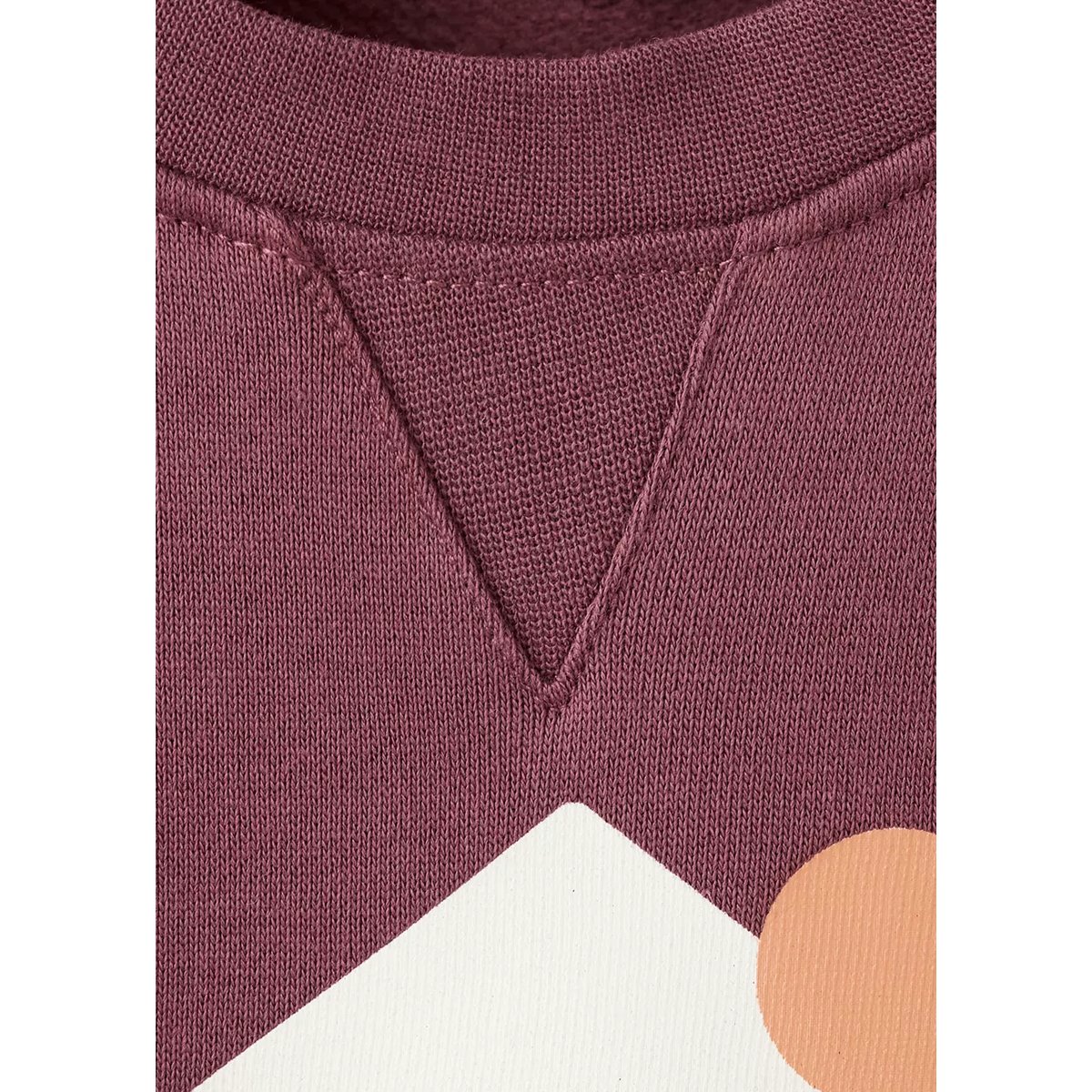 Sweat-shirt coton imprimé grenat, MANGO BABY