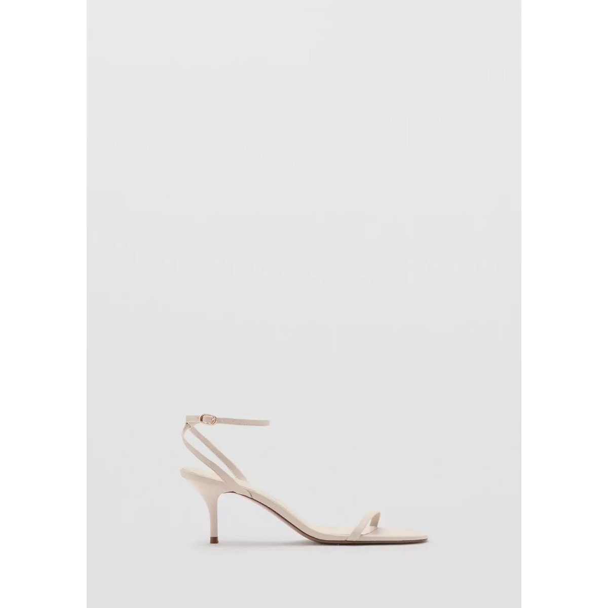 Sandales lanière talon écru, MANGO