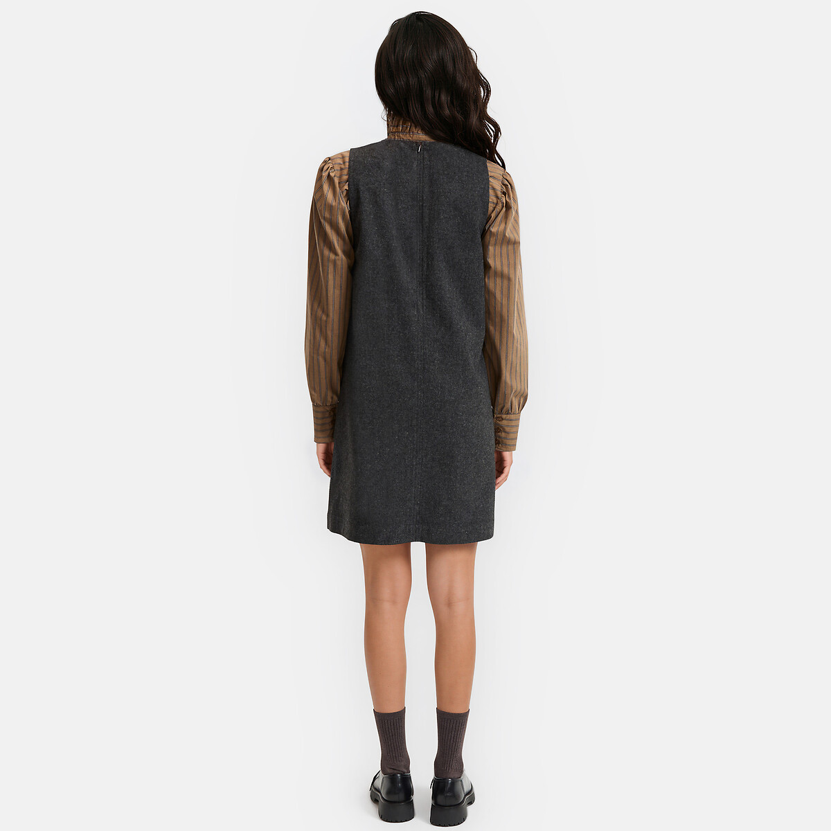 Robe sans manches, courte et droite gris anthracite, LA REDOUTE COLLECTIONS