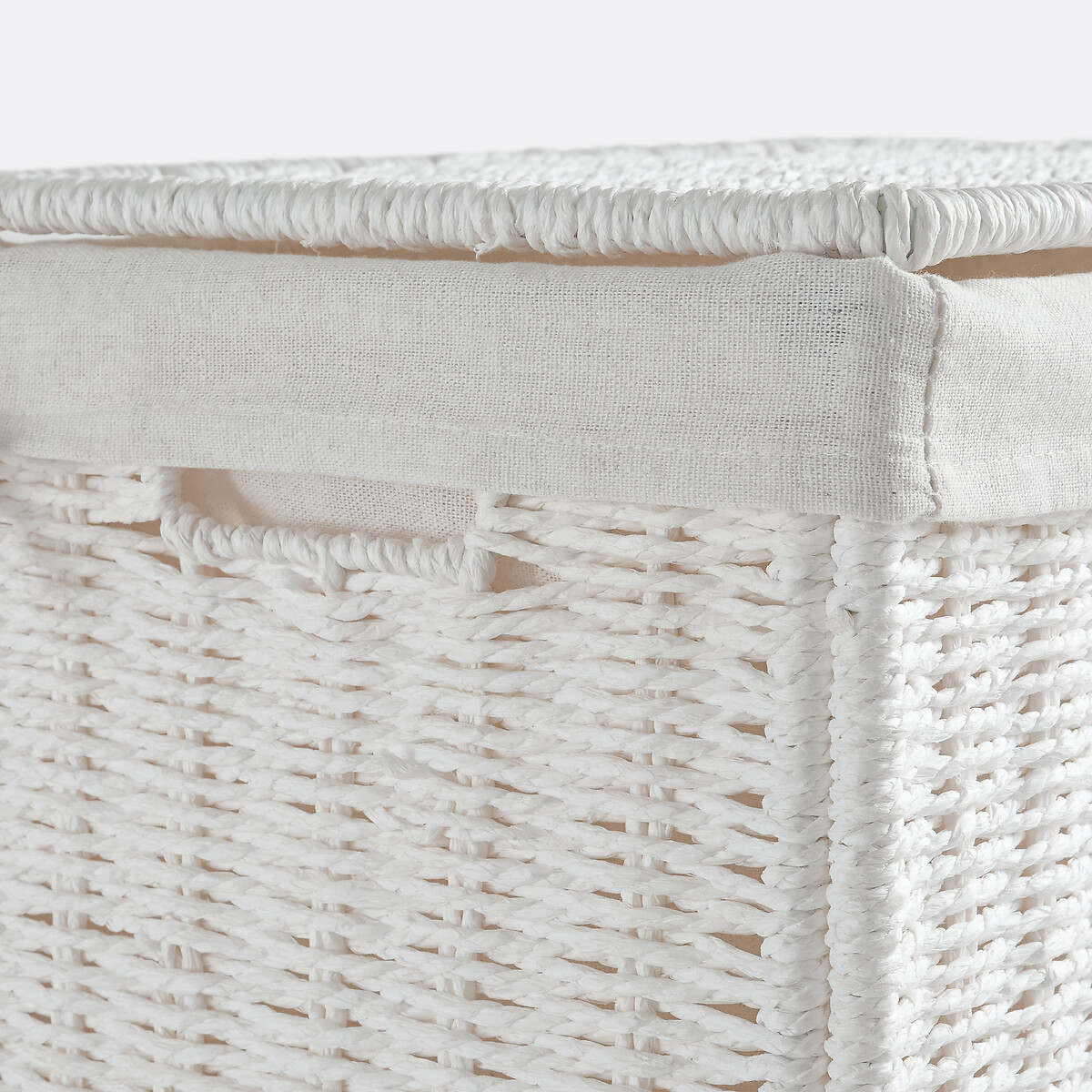 Papeli Laundry Basket with Double Compartment white, LA REDOUTE INTERIEURS