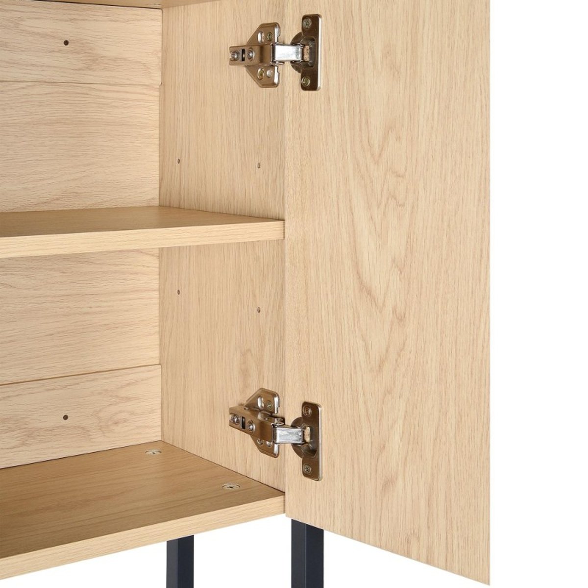 Meuble pont wc bois et métal Jamy noir, MOB IN