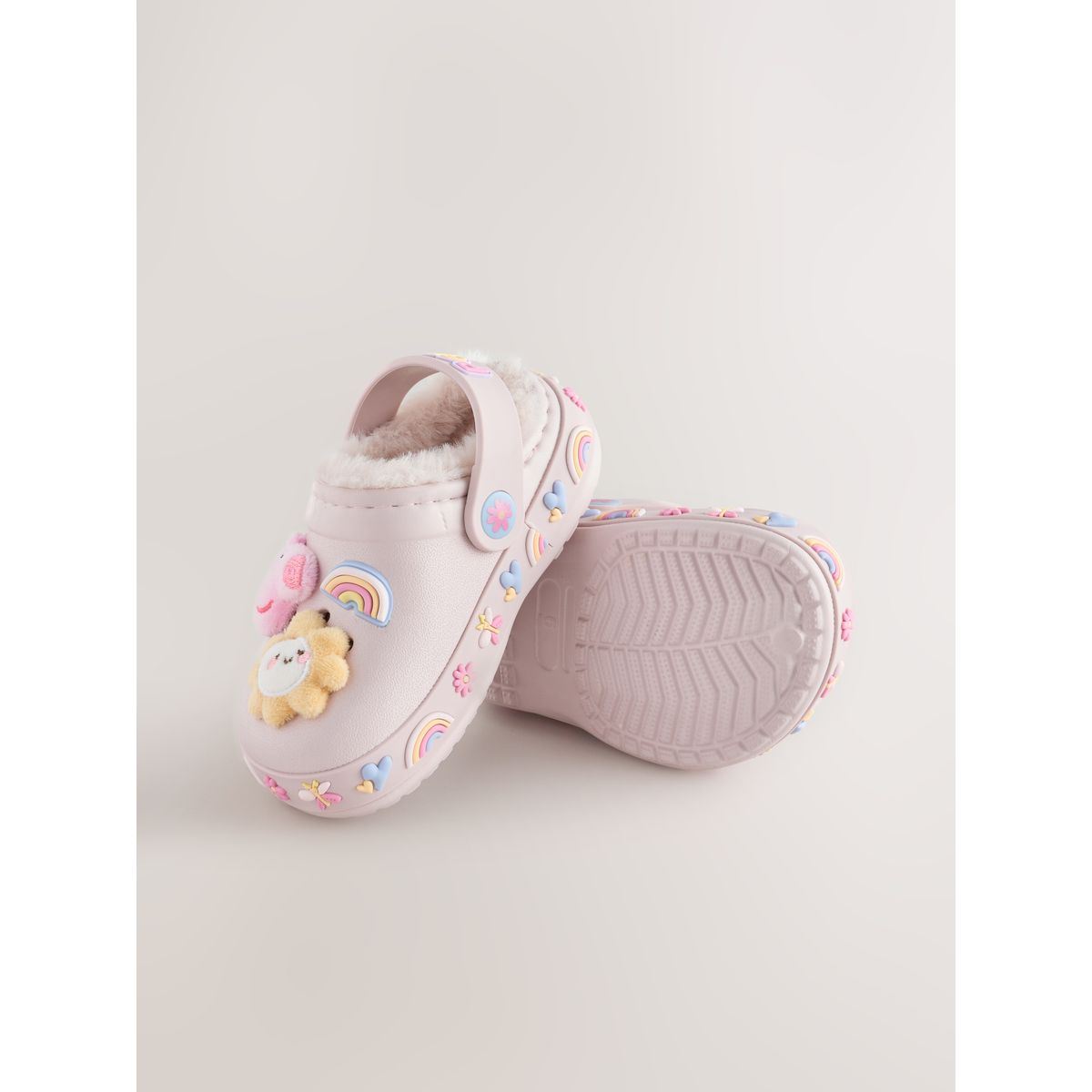 Chaussons sabots doublés peppa pig rose, NEXT
