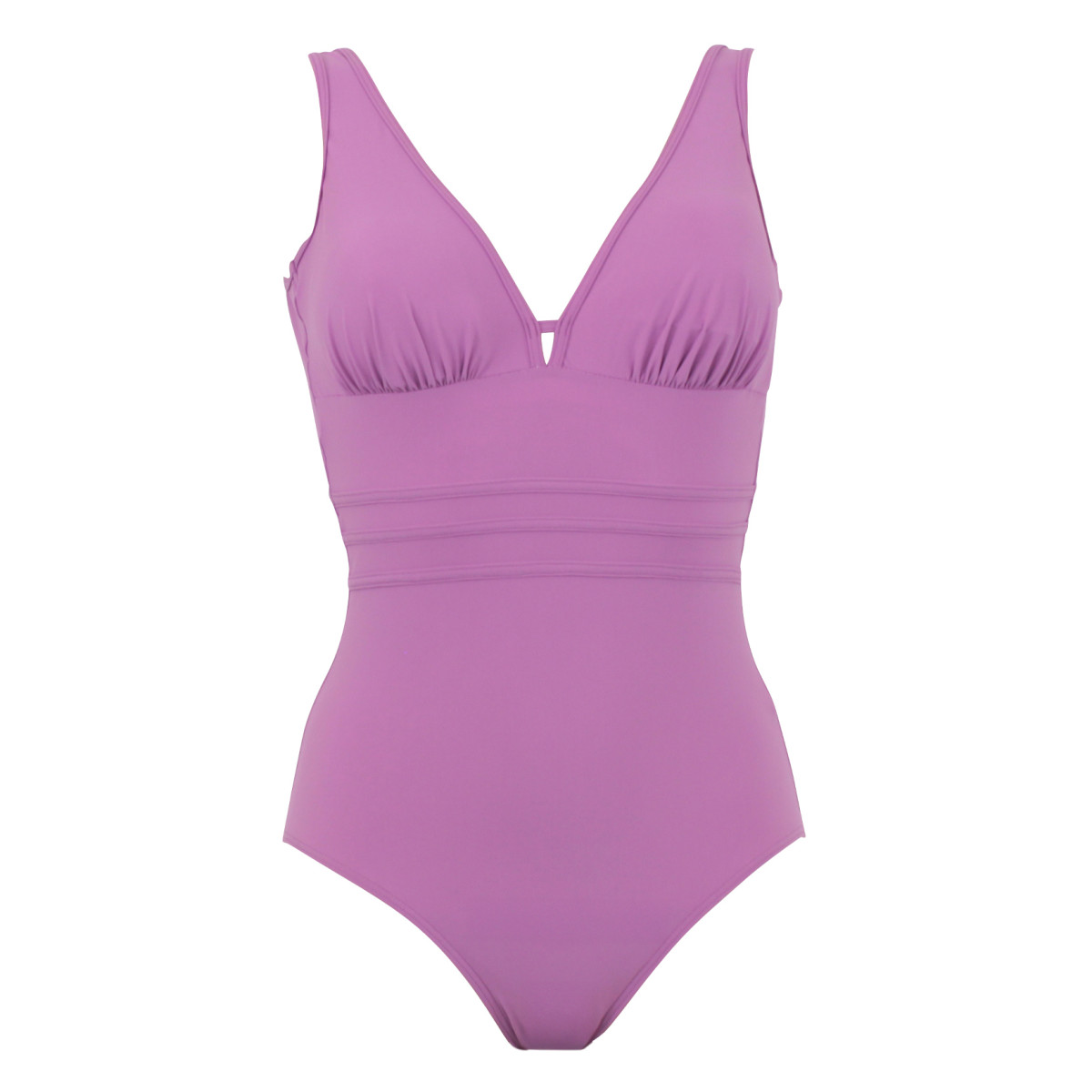 Maillot de bain 1 pièce coques amovibles IDYLLE lilas, JANINE ROBIN