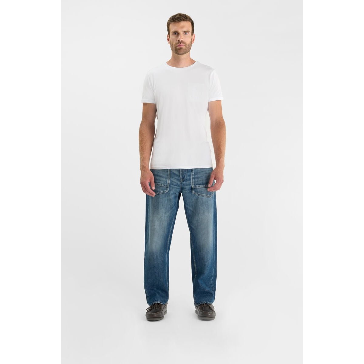 Jeans loose, large loose , longueur 34 blue, LE TEMPS DES CERISES