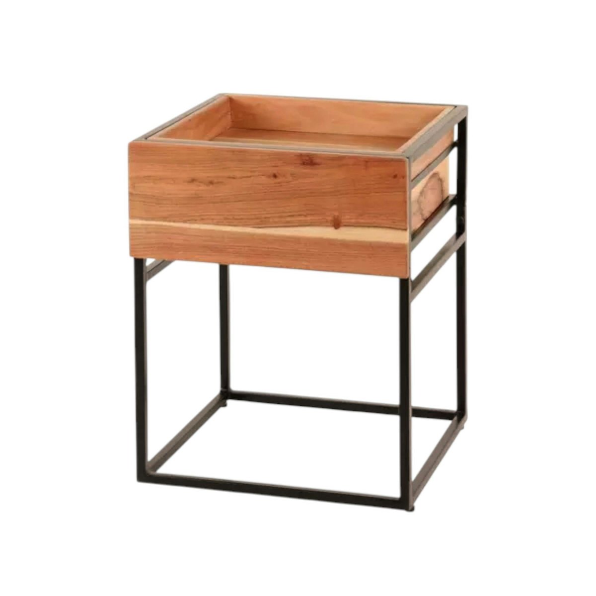 Table de chevet moderne 1 tiroir, 1 plateau MELBOURNE bois naturel, PIER IMPORT