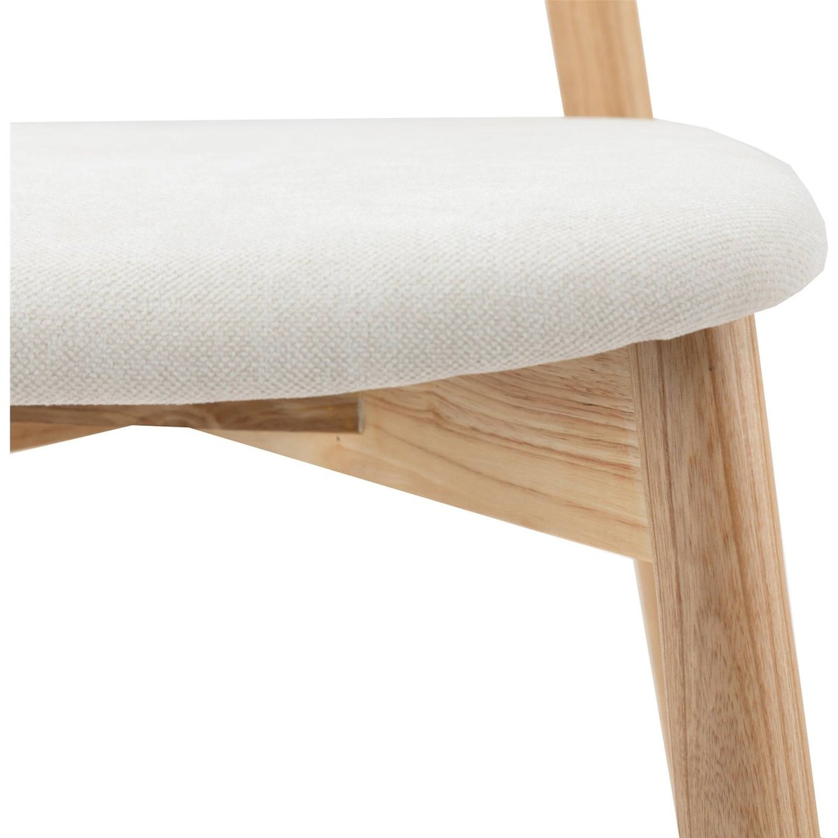 Chaise de salle à manger en bois DELIFY blanc cassé storm, RECOLLECTION