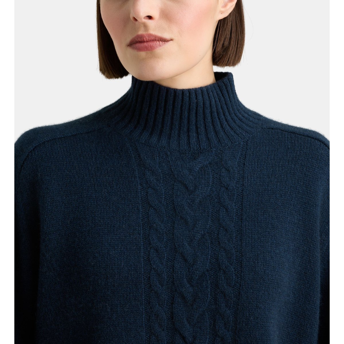 Pull droit feroe cachemire bleu marine, GALERIES LAFAYETTE