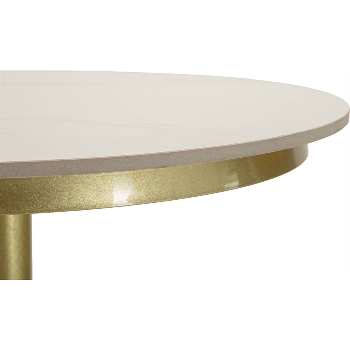 Table de bar ronde effet marbre GLAM or et blanc, RECOLLECTION