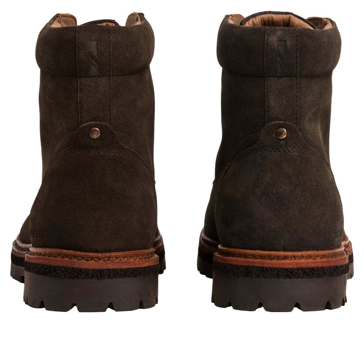 Bottes En Daim Avec Fermeture À Lacets brun foncé, PEPE JEANS