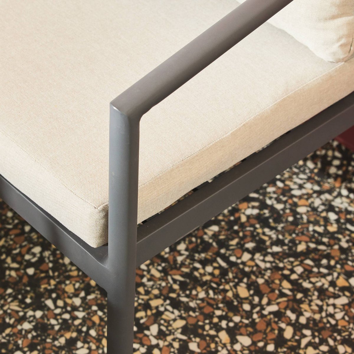 Salon de jardin aluminium et cordes 4 places KORAVA gris, SWEEEK