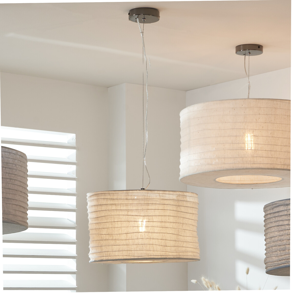 Perkins Jute Easy-Fit Pendant Light white, ÉDITÉ