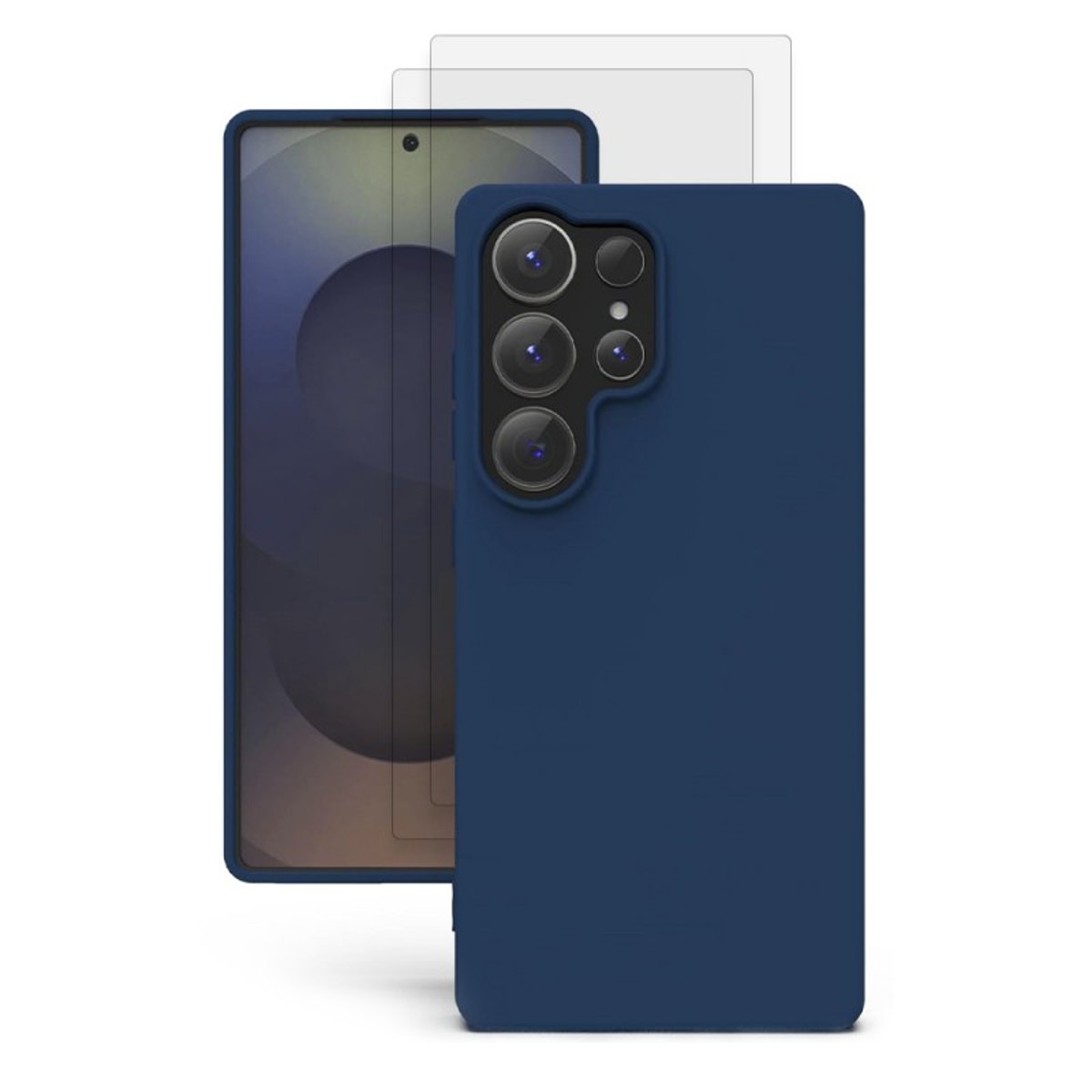 Coque Galaxy S25 Ultra antichoc + 2 vitres bleu, EVETANE