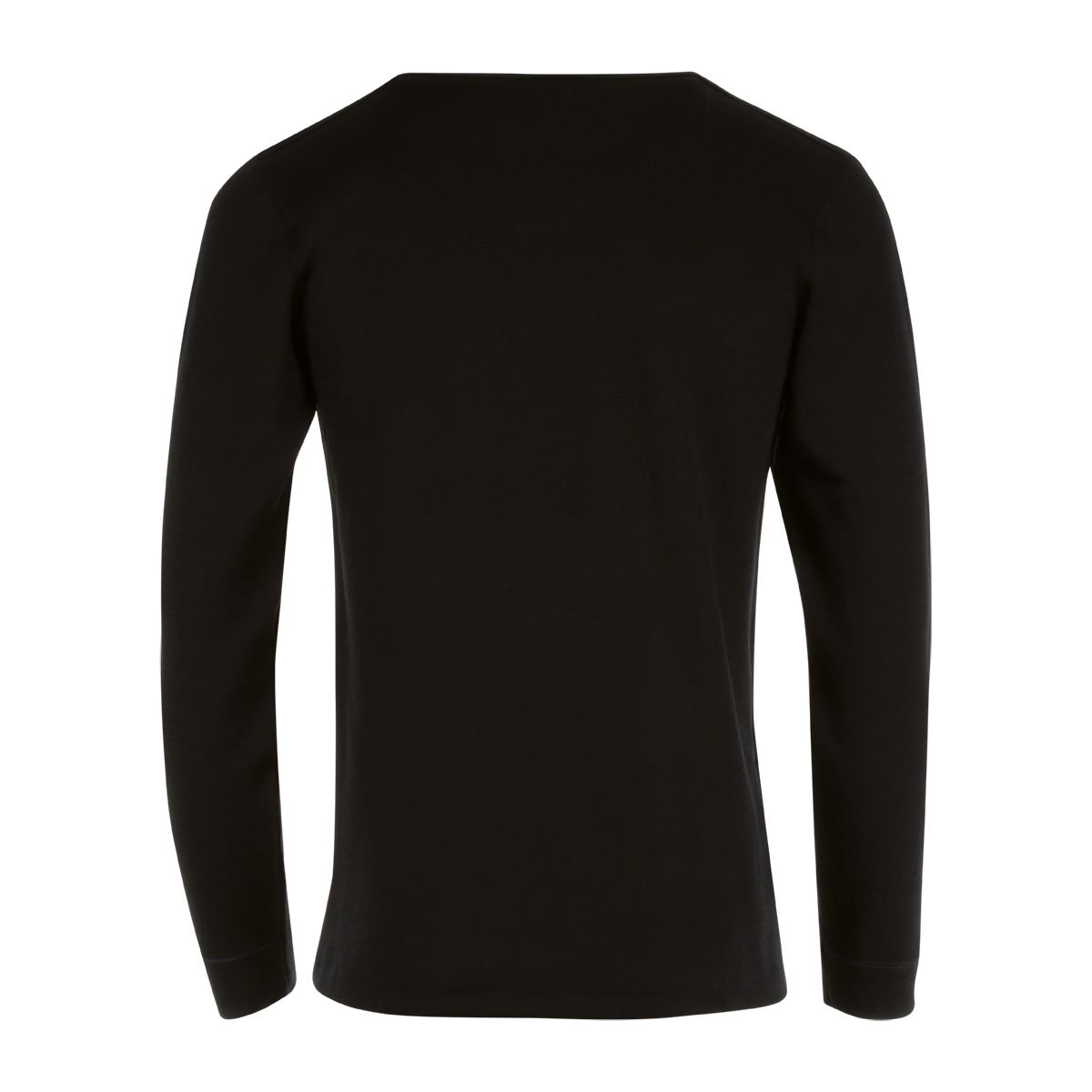 Tee shirt col rond manches longues ligne chaude noir, EMINENCE