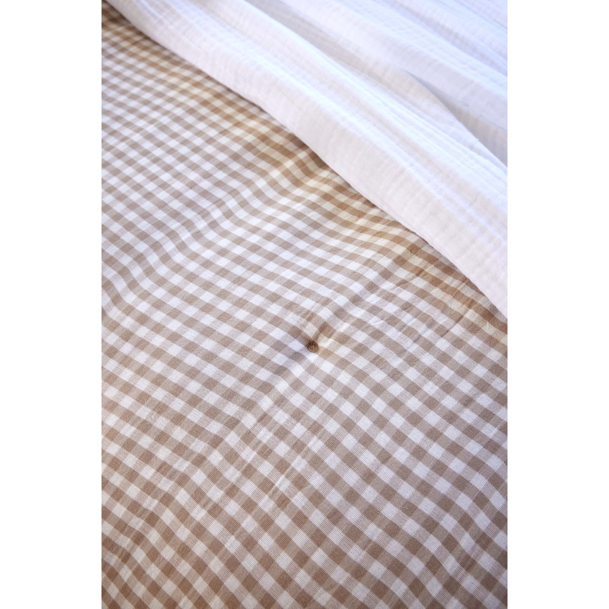 Bout de lit 90 x 200 cm en gaze de coton Vicky ficelle, EDEN