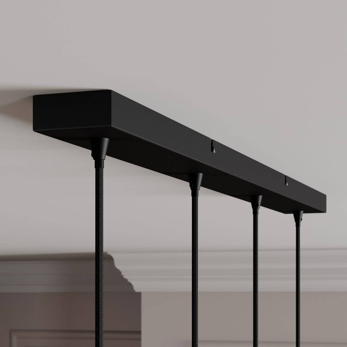 Suspension moderne, Kourtney noir, gris fumée, LINDBY