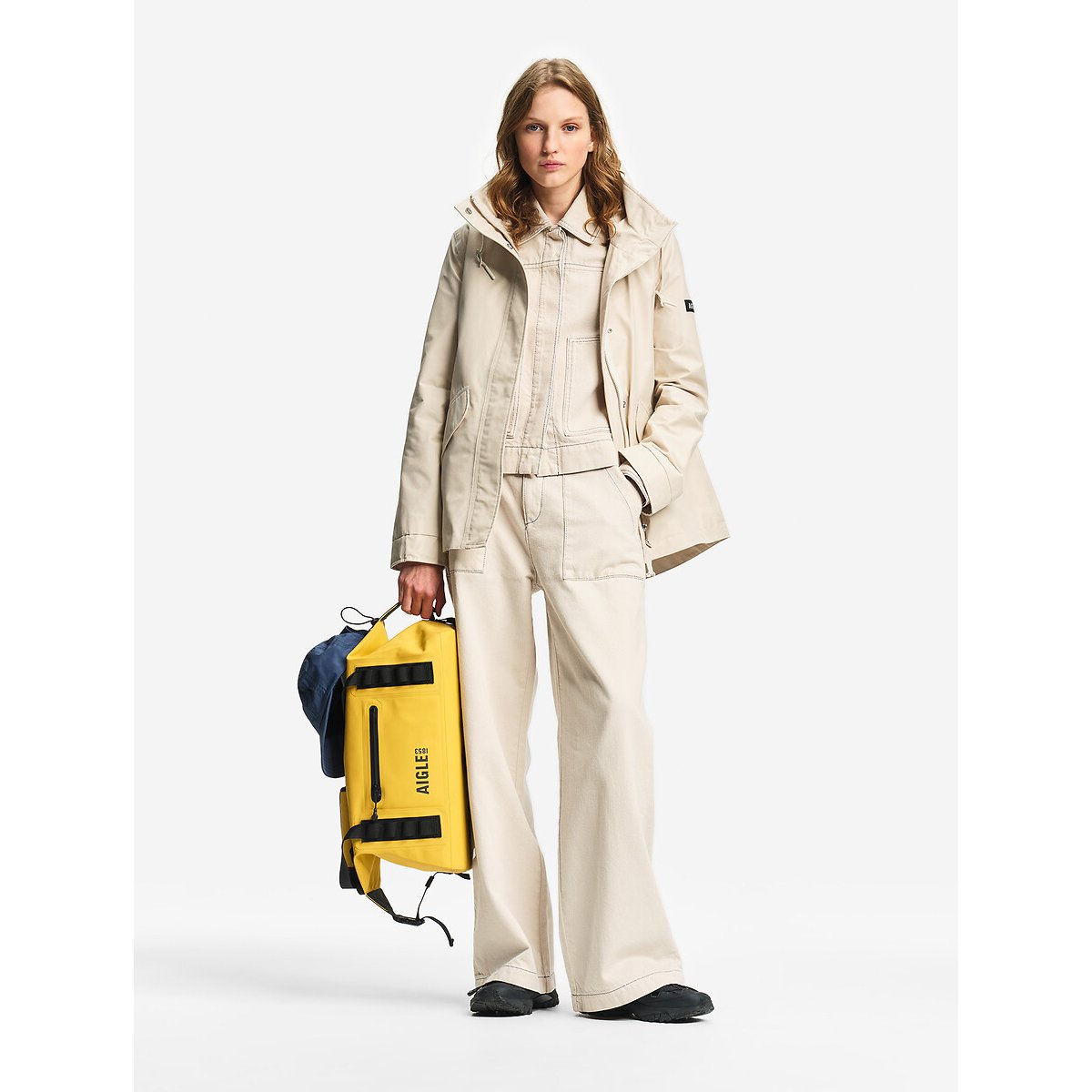 Parka courte à capuche fishtail MTD® sable, AIGLE