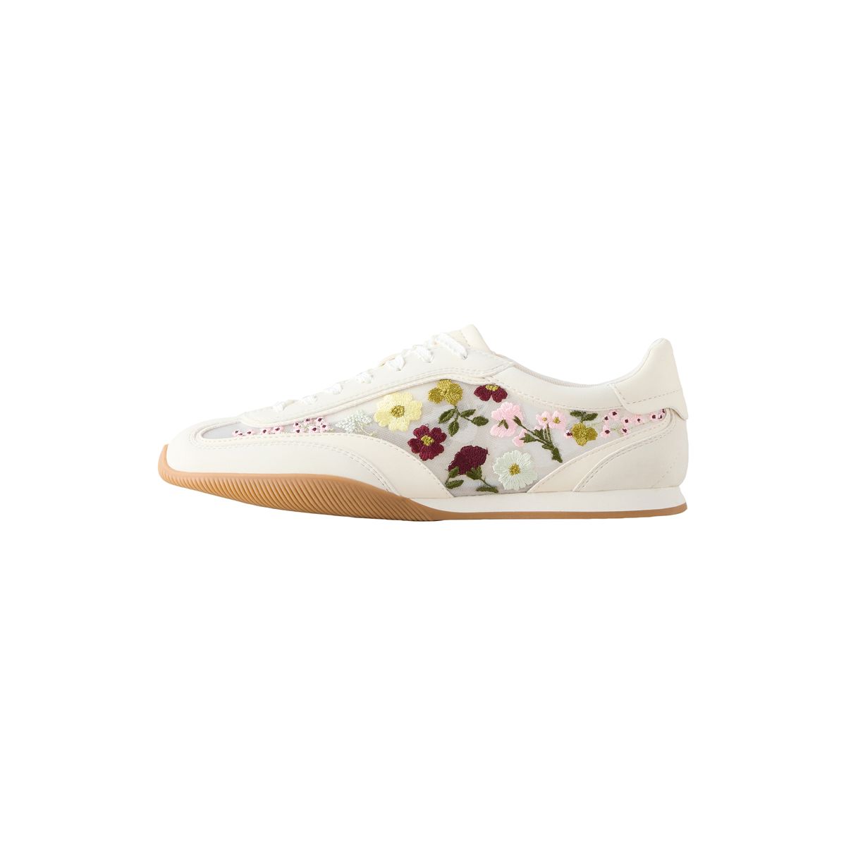 Baskets brodées semelle fine forever comfort® motif fleurs, NEXT