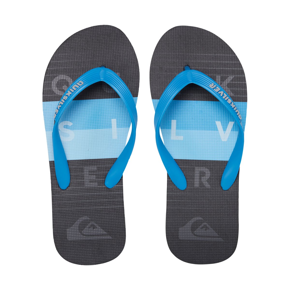 Tongs MOLOKAI WORD BLOCK bleu blue/black/blue, QUIKSILVER