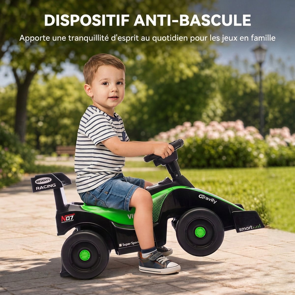 Voiture à glisse pour enfants PP Vert vert et noir, AIYAPLAY