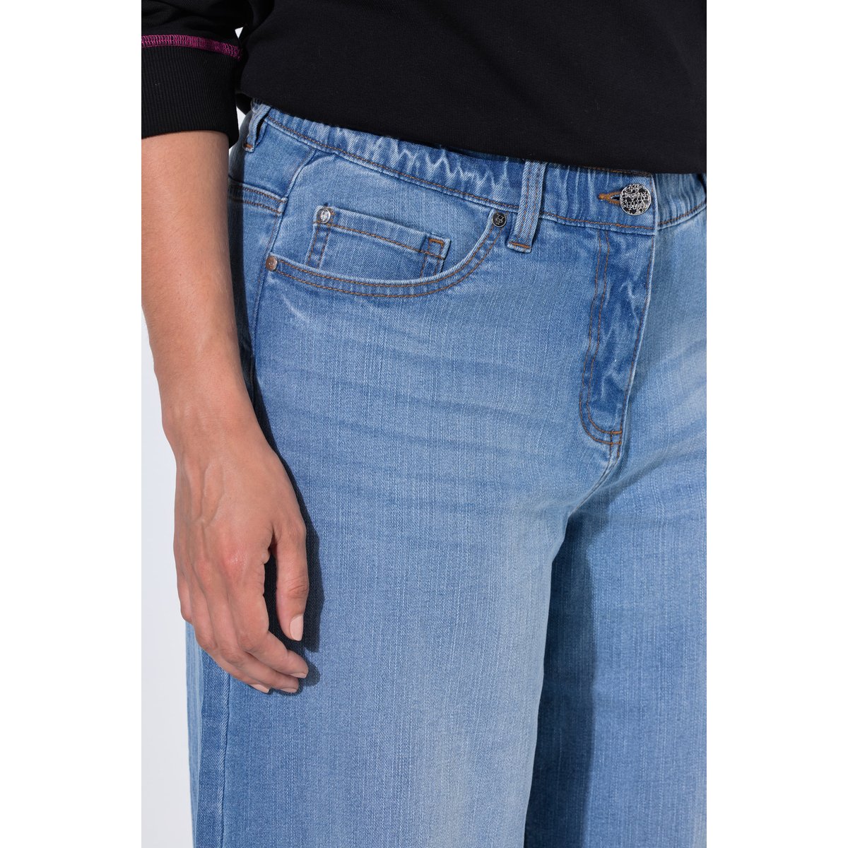 Jean Mary, jambe droite extra-large bleu clair, ULLA POPKEN