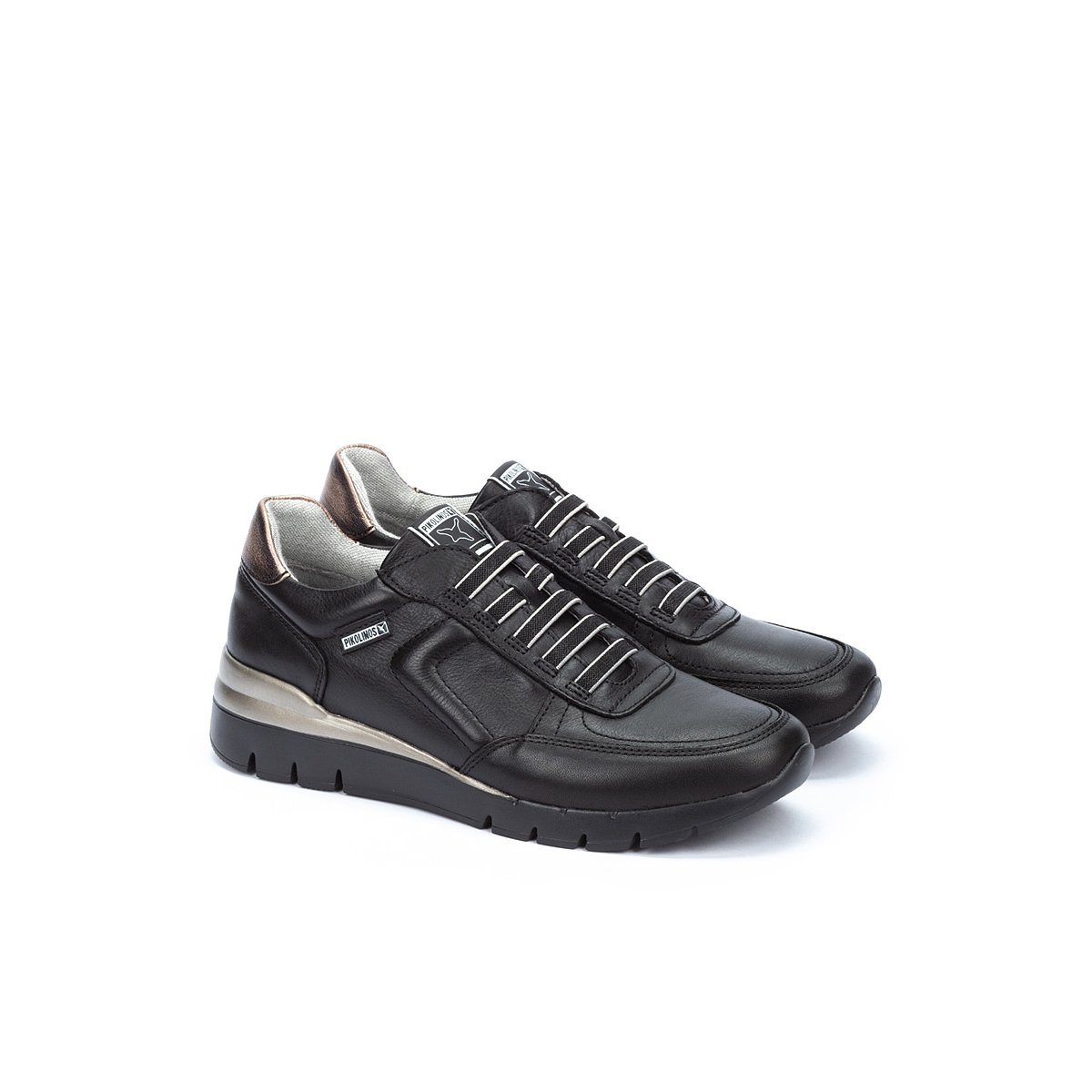 Baskets cuir Cantabria black, PIKOLINOS