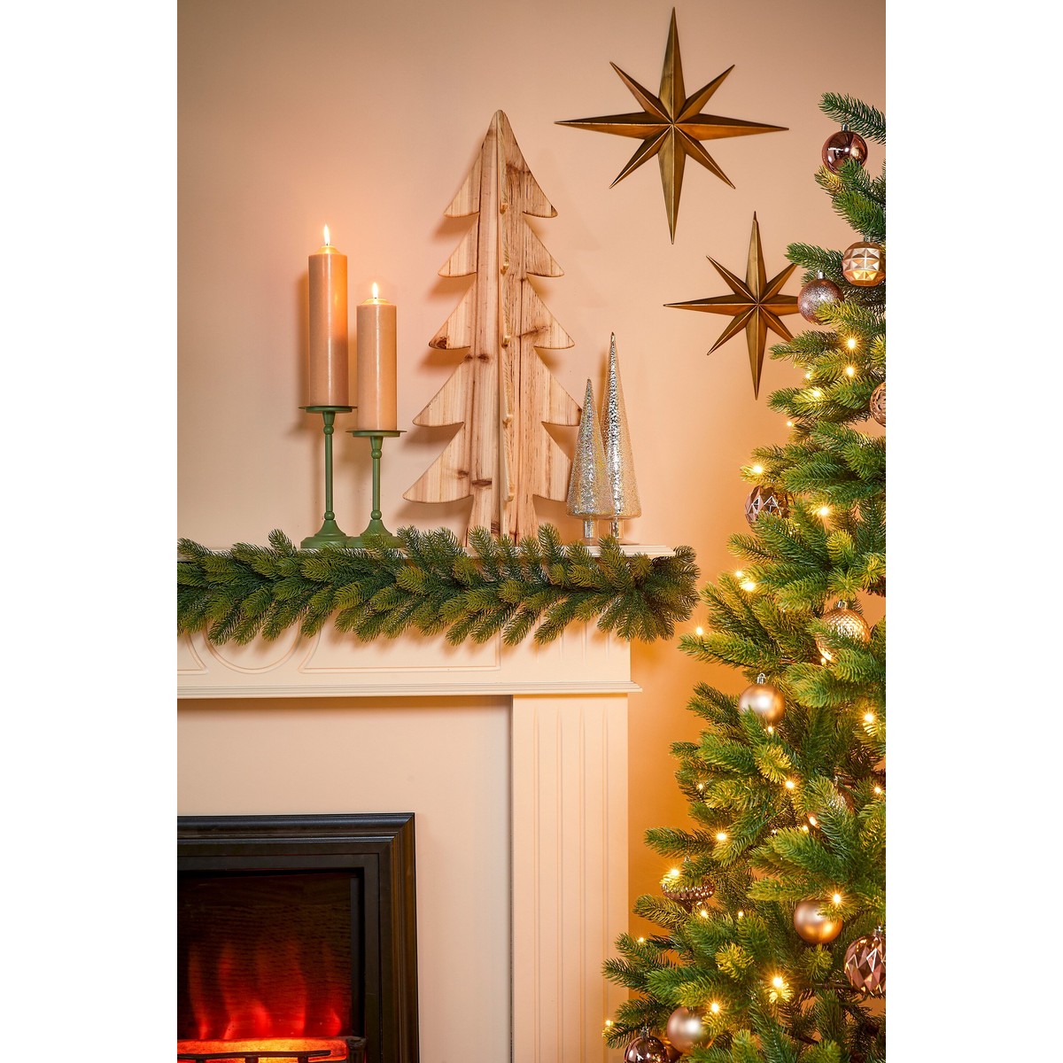 Sapin de Noël décoratif brun, HOUSE OF SEASONS