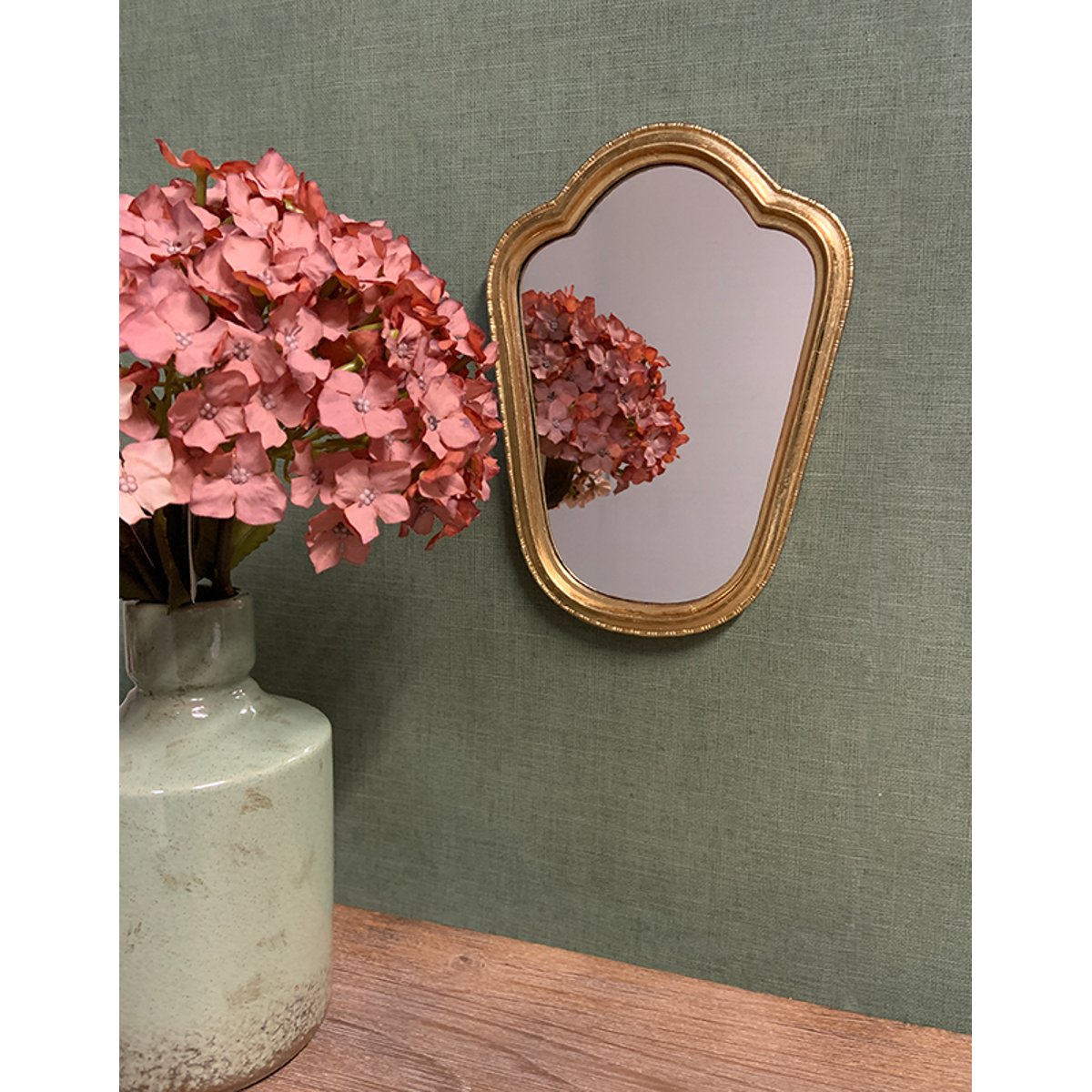 Petit miroir 21.9x26cm or, EMDE