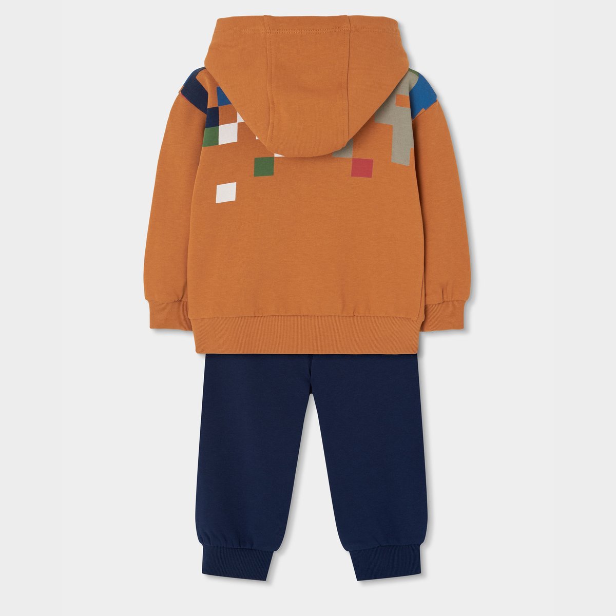 Ensemble molleton garçon imprimé pixels marron, BOBOLI