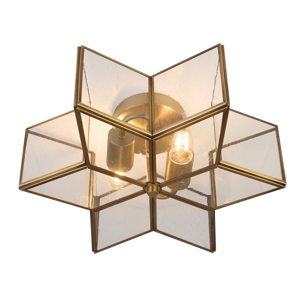 Stella Glass Star Flush Ceiling Light gold-coloured, ÉDITÉ