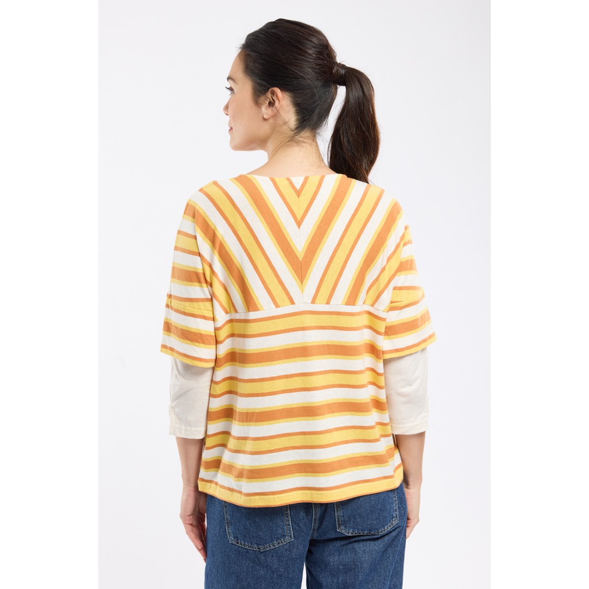 La marinière oversized NOLWENN FALIGOT nature/rusty/genet, ARMOR-LUX